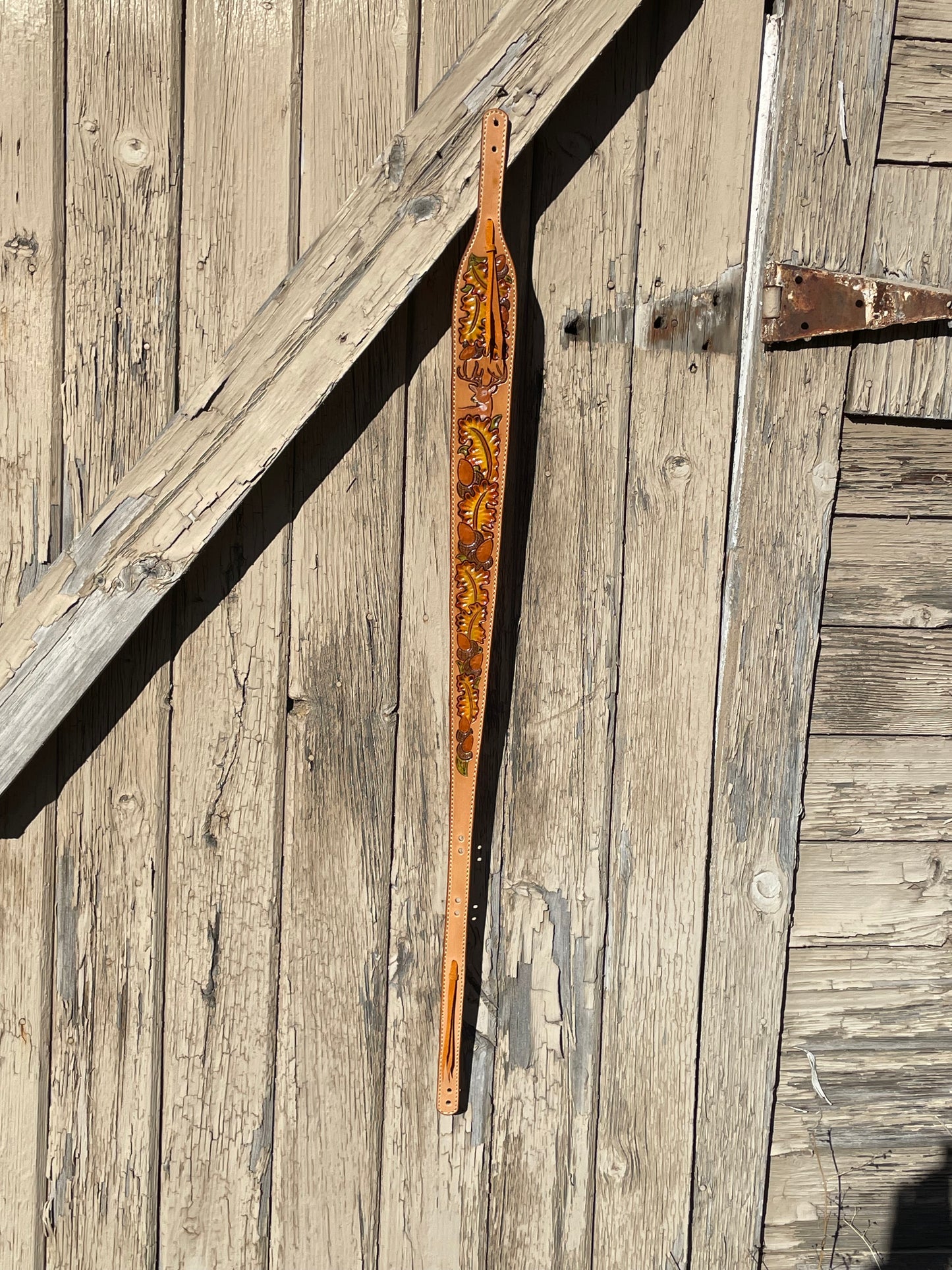Rifle Sling - Deer and Oak Leaves