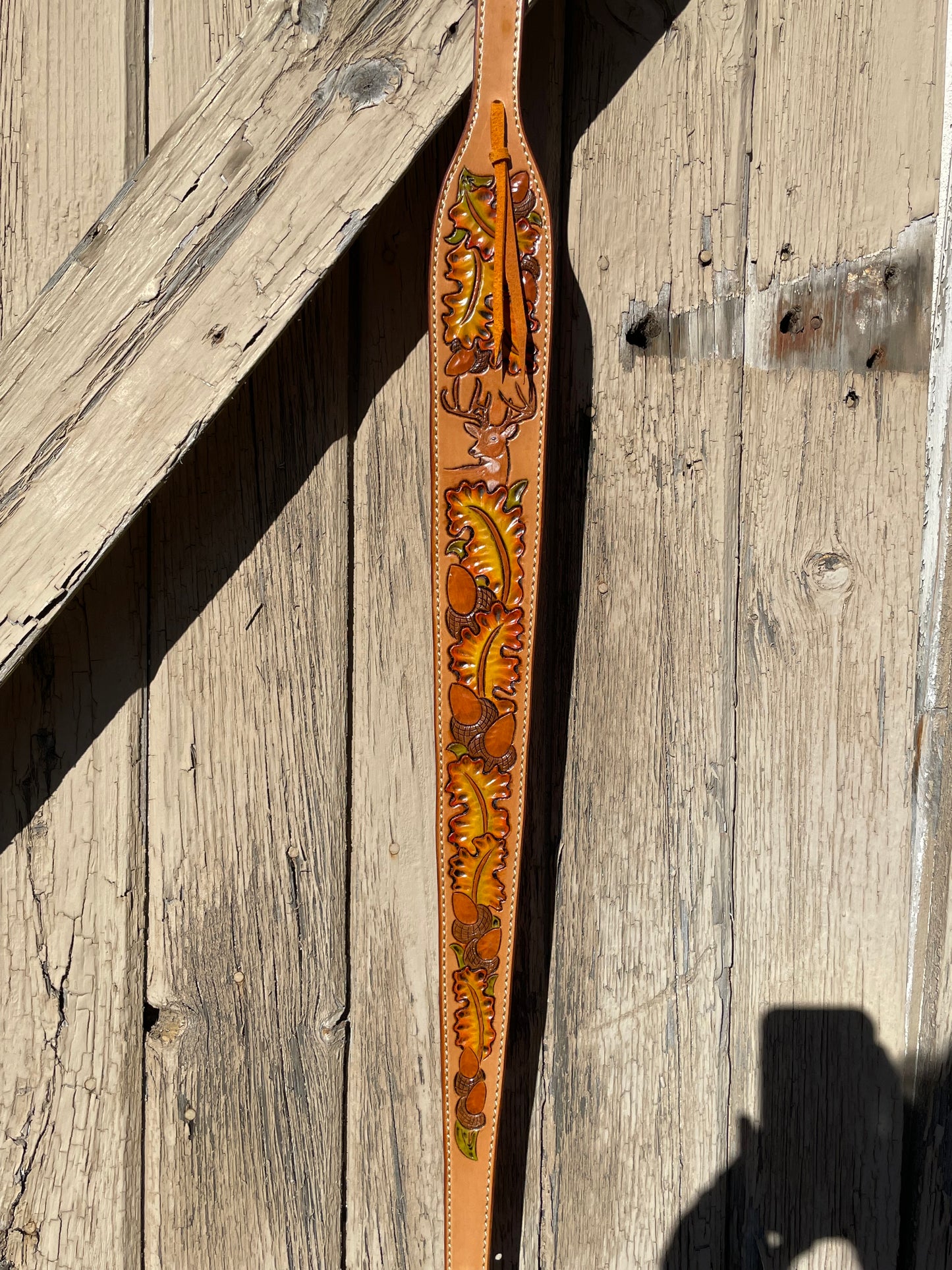 Rifle Sling - Deer and Oak Leaves