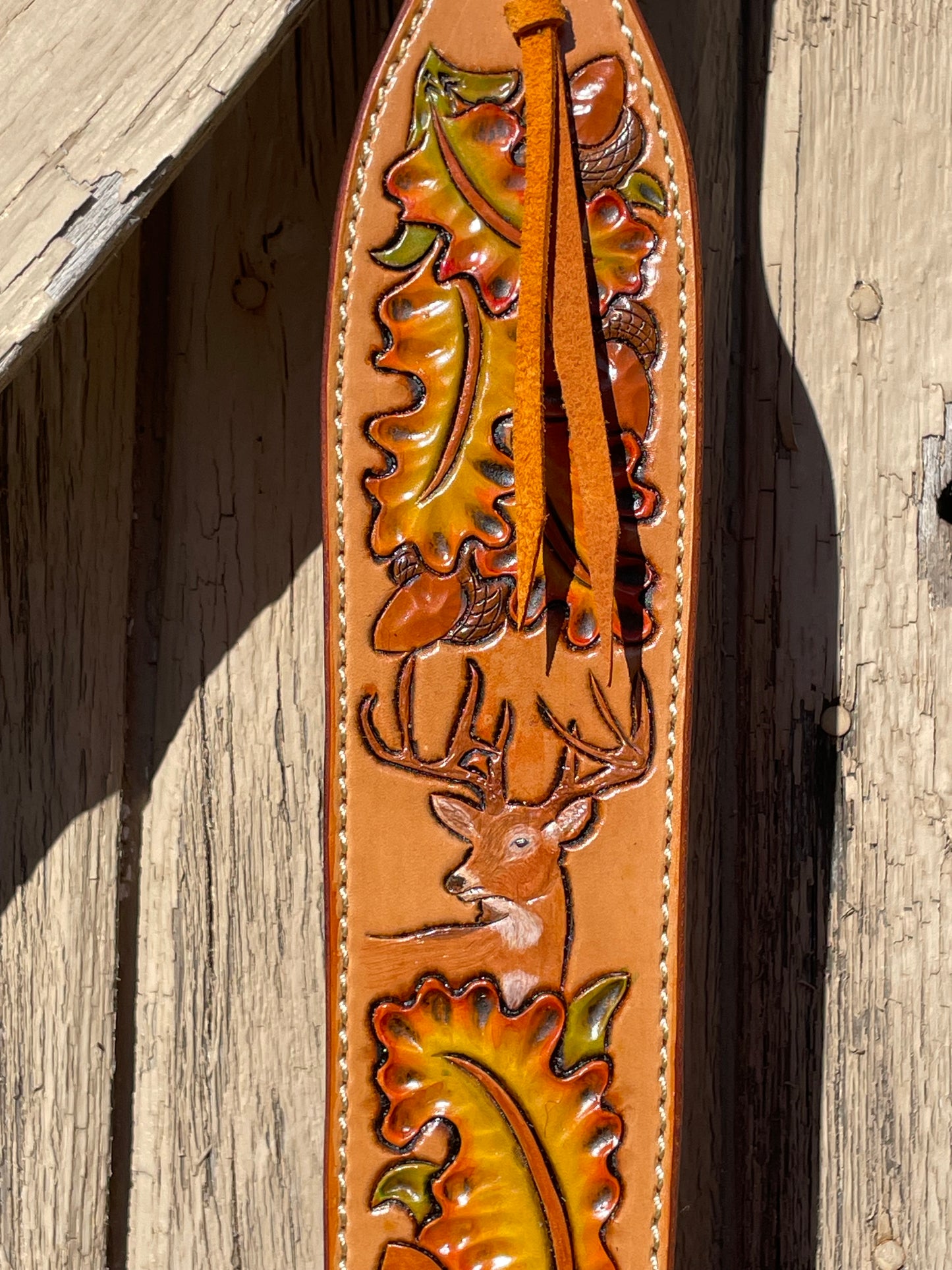 Rifle Sling - Deer and Oak Leaves
