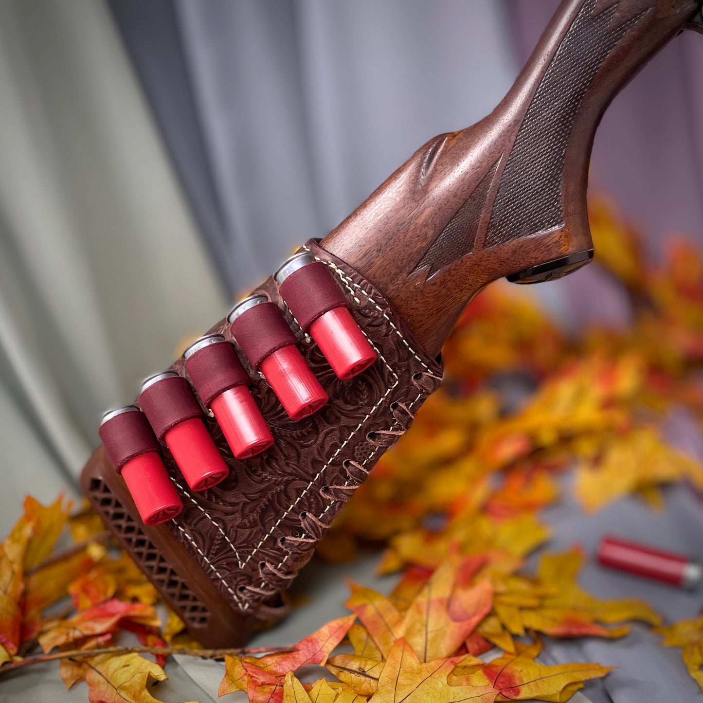 Stock Cover - 12 gauge, Mahogany Floral