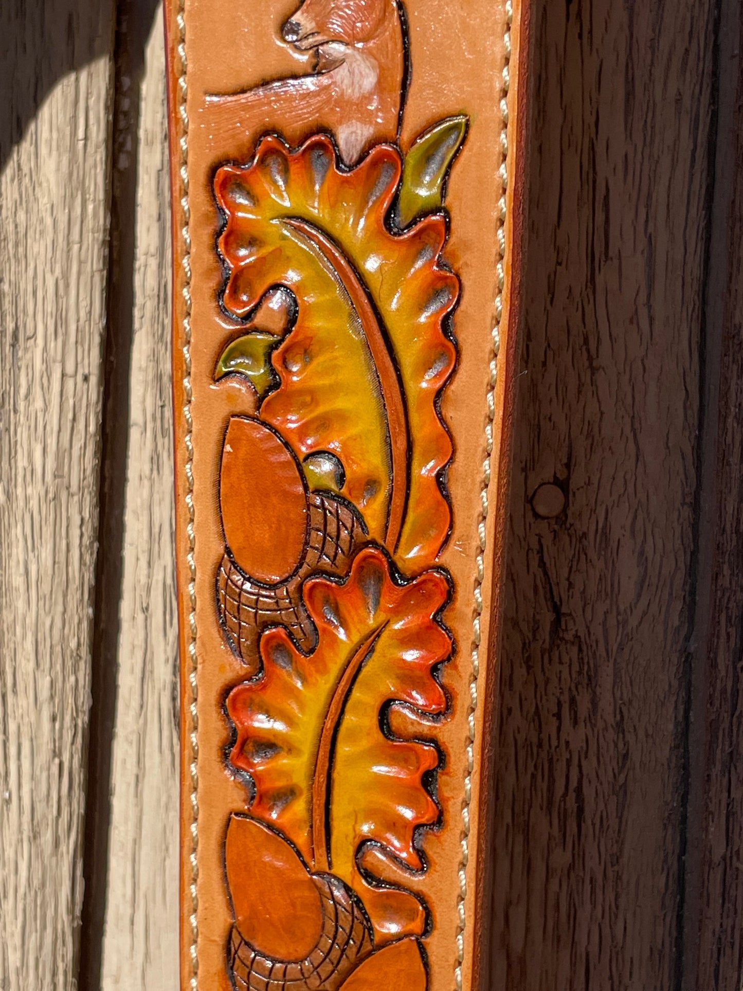 Rifle Sling - Deer and Oak Leaves