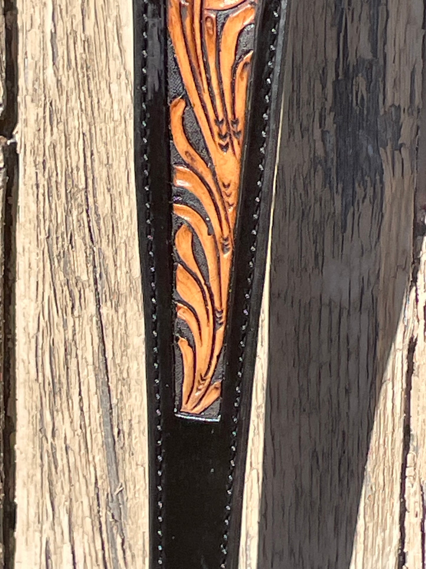 Rifle Sling - Black with Natural Flowers