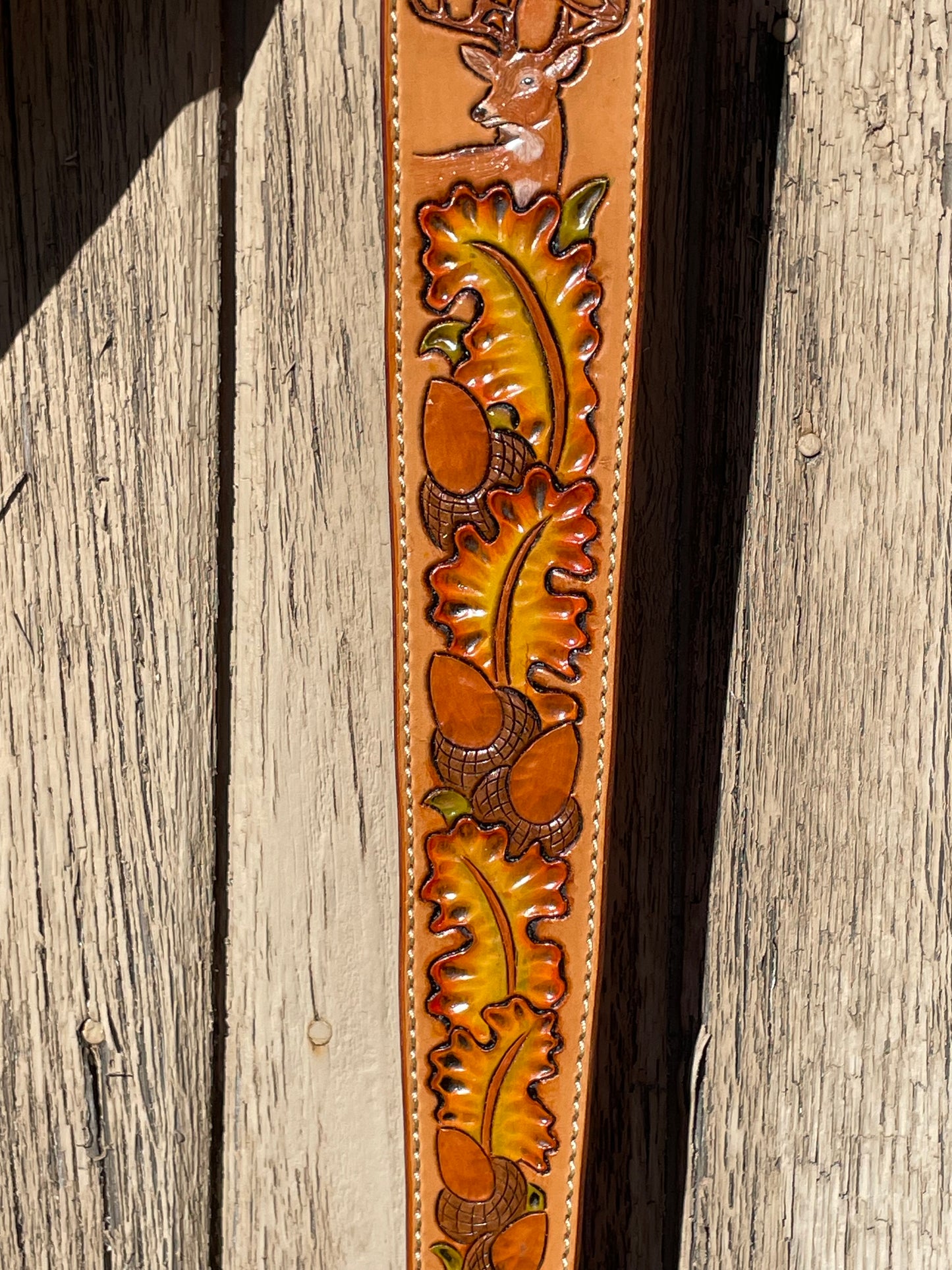 Rifle Sling - Deer and Oak Leaves